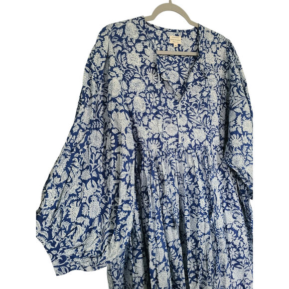 House of Sundar Maya Midi Dress Blue Iris Size XL - Picture 5 of 9